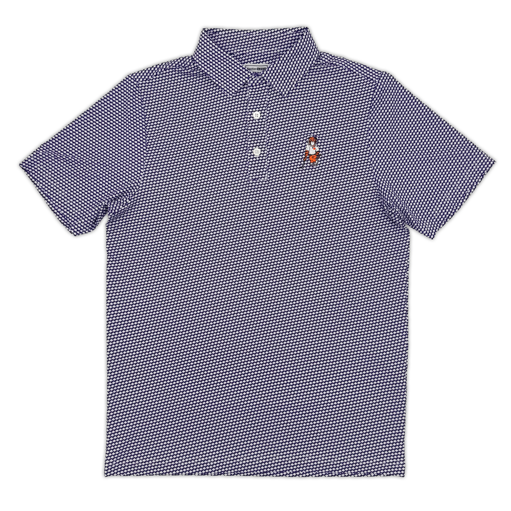 Clemson Swinging Tiger Golf Club Polo - PURPLE
