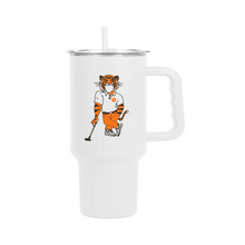 Clemson Swinging Tiger Travel Tumbler - WHITE