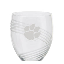 Clemson Swirl-Cut Stemless Wine Glass