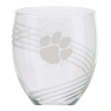 Clemson Swirl-Cut Stemless Wine Glass