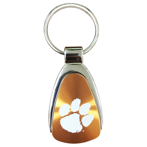 Clemson Teardrop Keychain - ORANGE