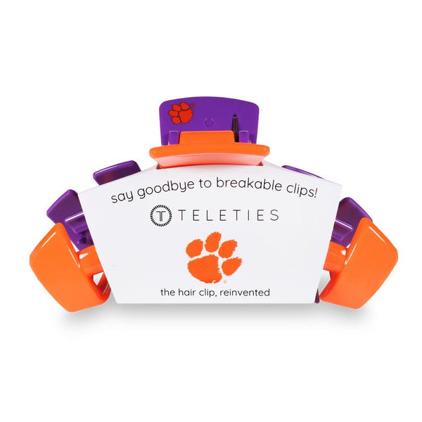 Clemson Teleties Hair Clip 