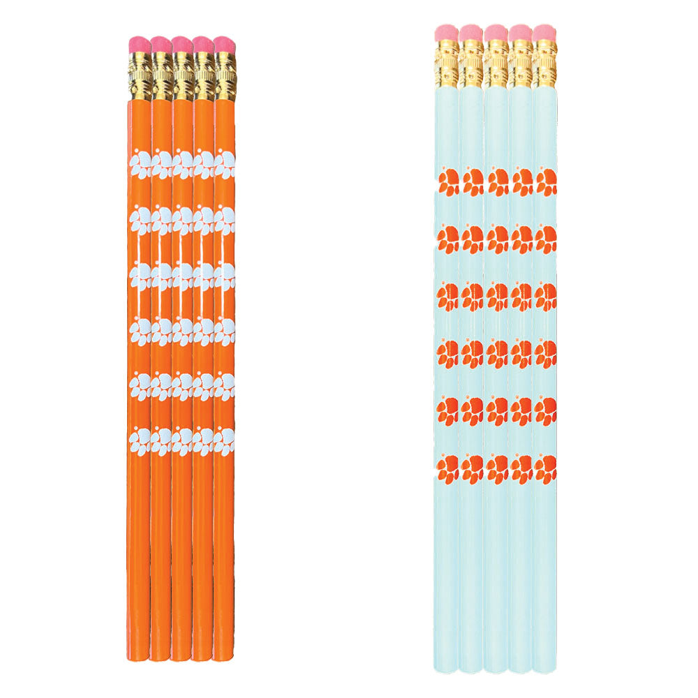Clemson Ten Pack of Paw Pencils