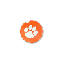 Clemson Textured Paw Car Coaster - ORANGE