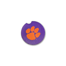 Clemson Textured Paw Car Coaster