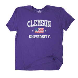 Clemson The Duck Company Clemson Flag Shirt - PURPLE