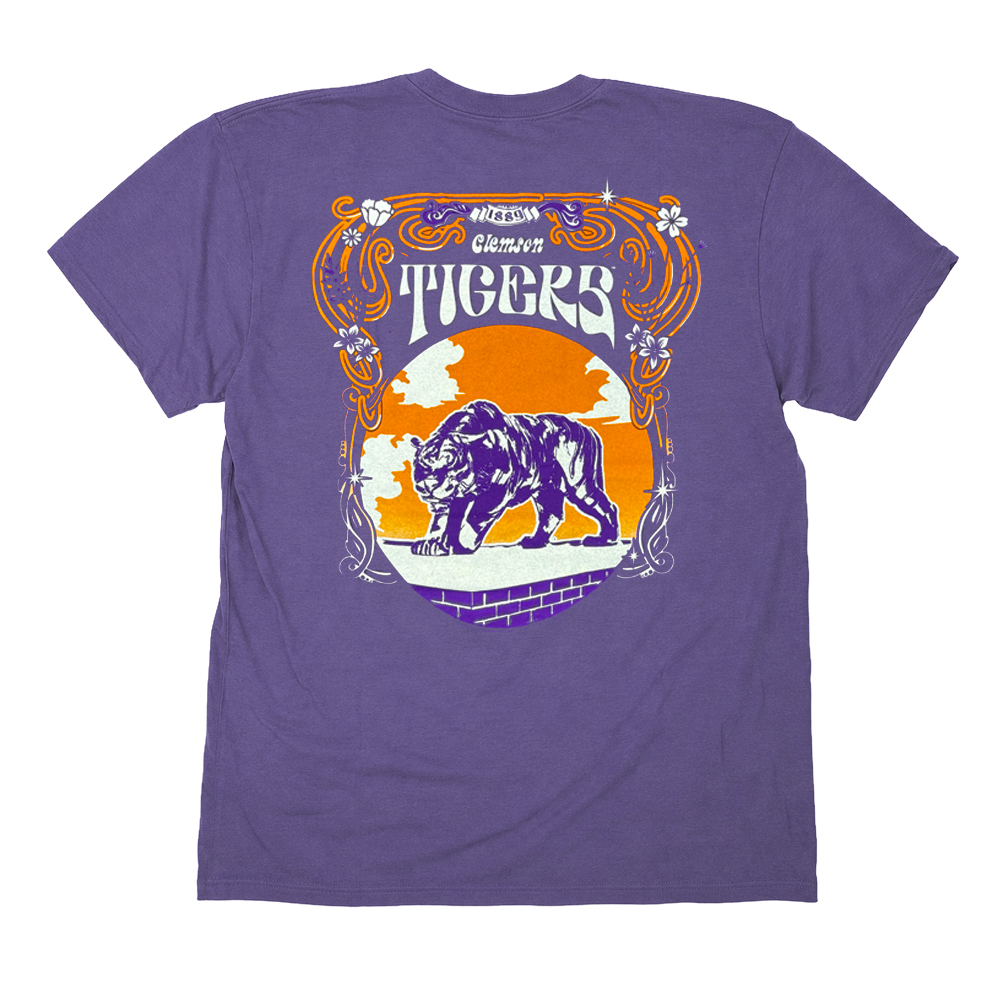 Clemson The Duck Company Nouveau Campus Tee - PURPLE