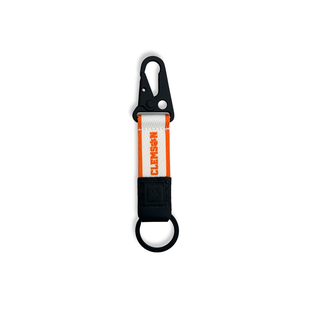Clemson Thread Keychain Clip - WHITE