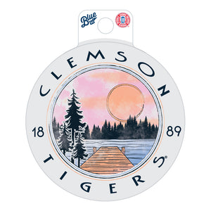 Clemson Tiger Lake Scene Sticker