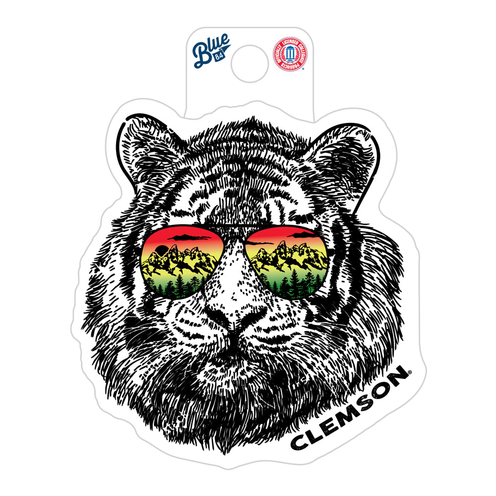Clemson Tiger Nice Shades Sticker