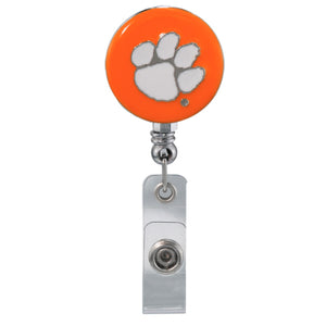 Clemson Tiger Paw ID Clips - ORANGE