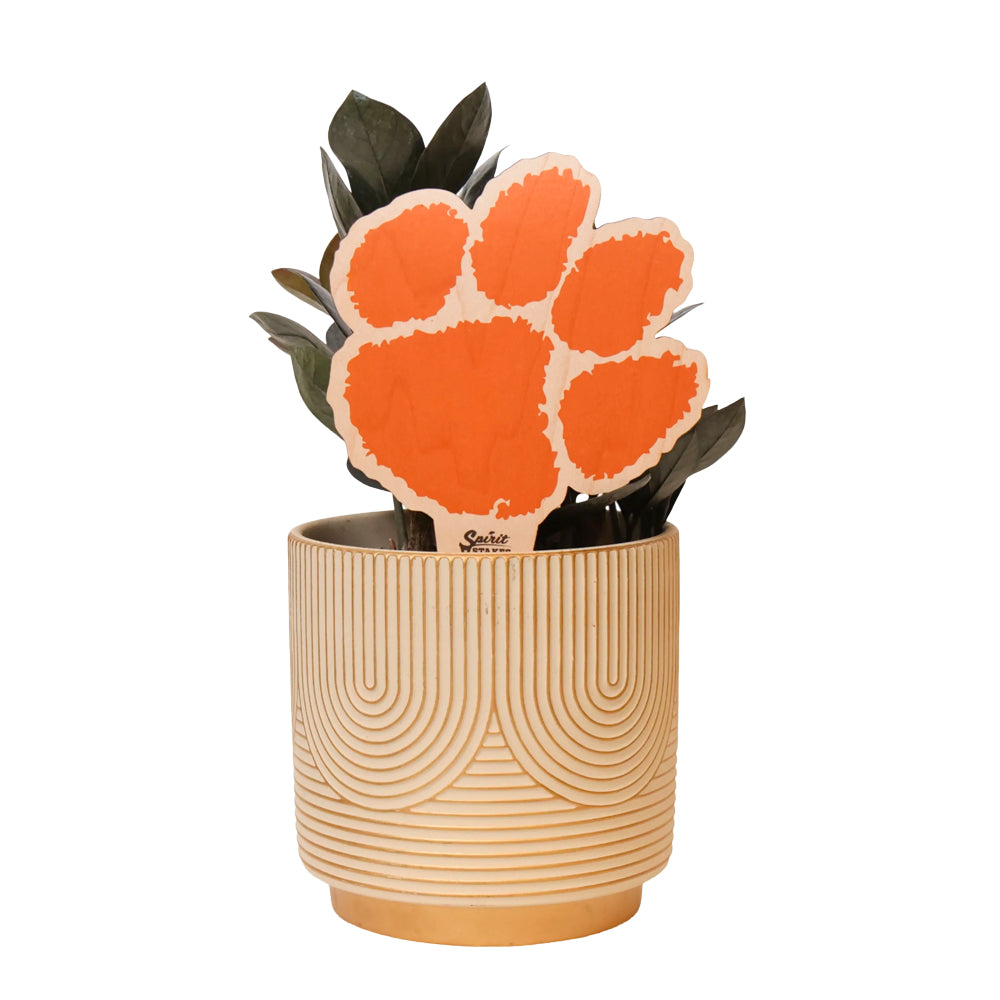 Clemson Tiger Paw Plant Stake