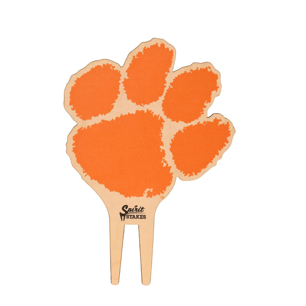 Clemson Tiger Paw Plant Stake
