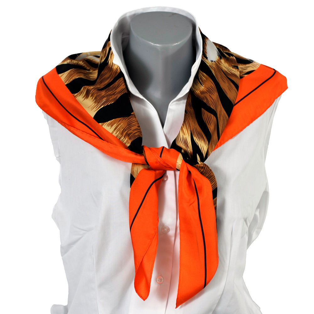 Clemson Tiger Silk Scarf - ORANGE