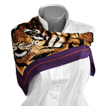 Clemson Tiger Silk Scarf - PURPLE