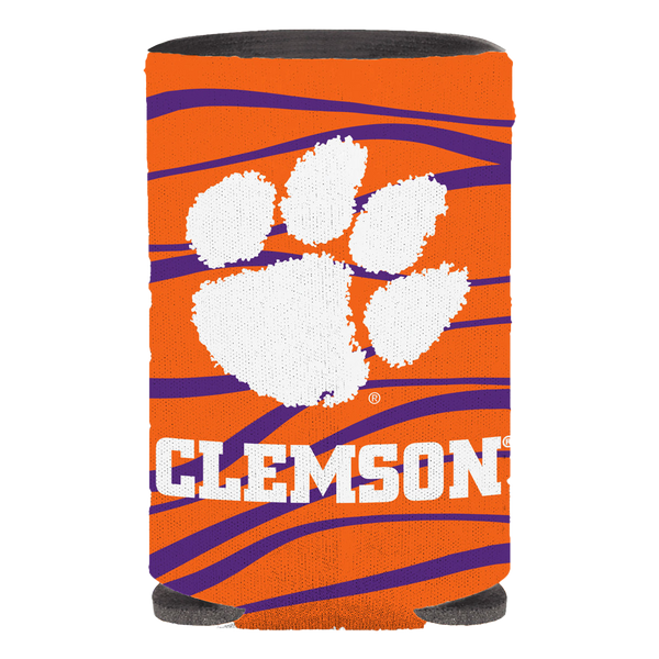 Clemson Tiger Stripe Can Koozie - ORANGE