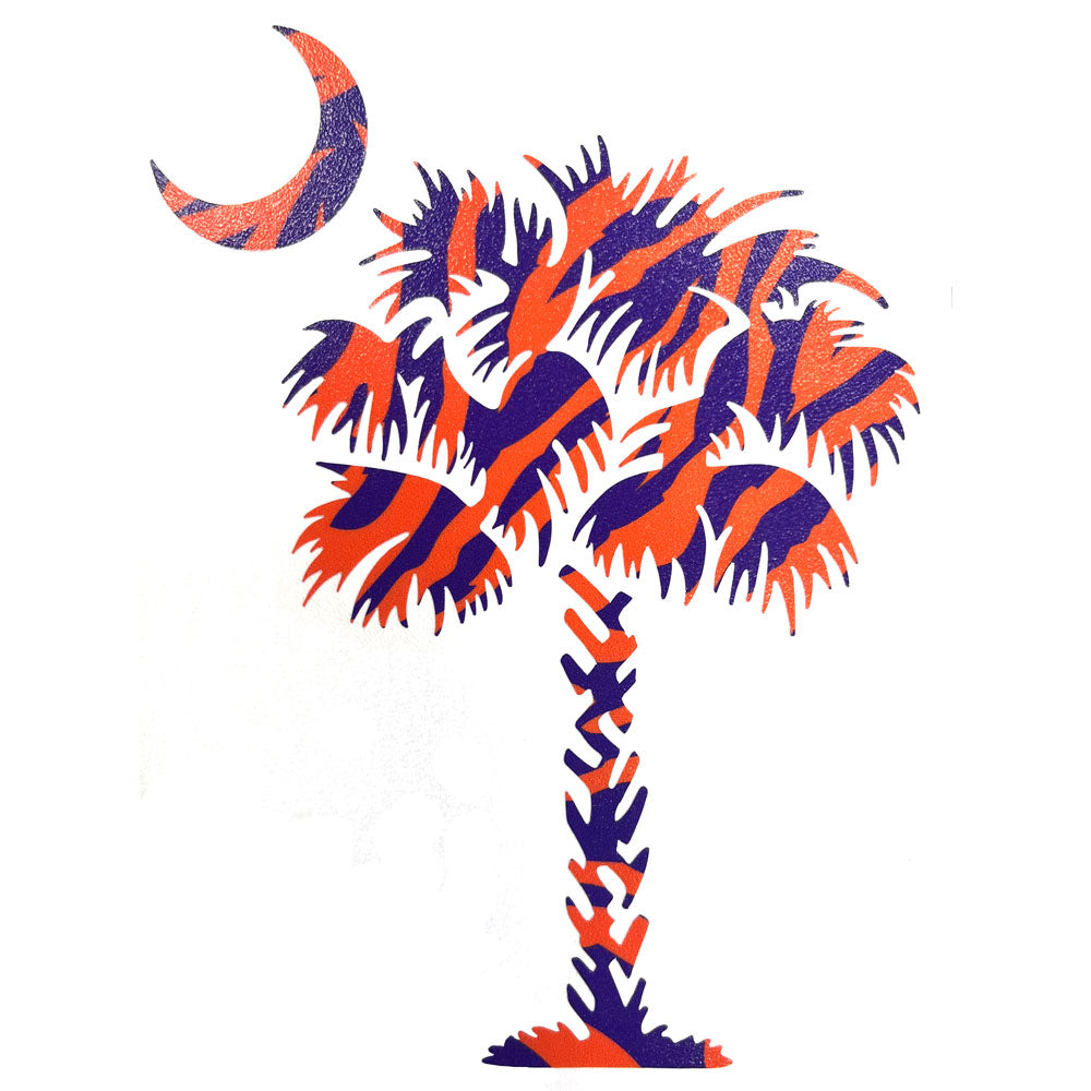 Clemson Tiger Stripe Palmetto Decal
