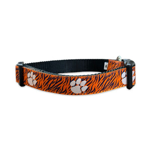 Clemson Tiger Stripe Paw Dog Collar