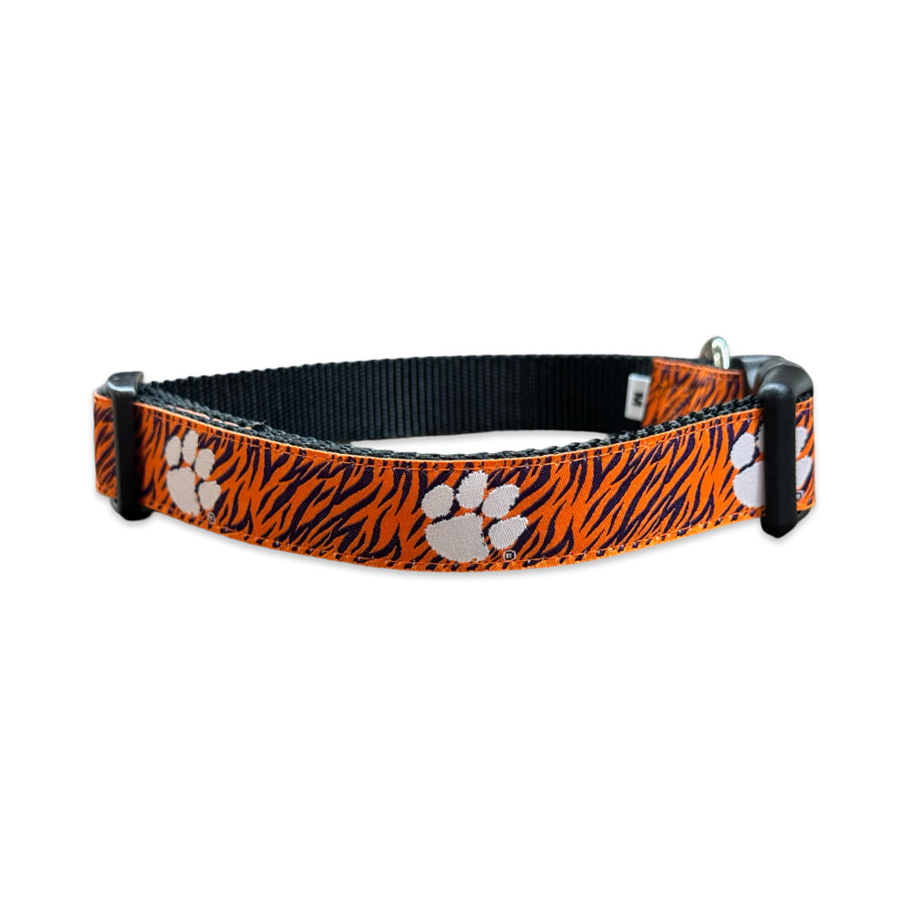 Clemson Tiger Stripe Paw Dog Collar