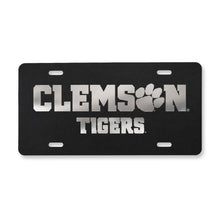 Clemson Tigers Black Mirrored Auto Plate
