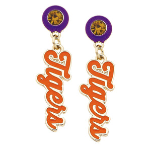Clemson Tigers Enamel Earrings