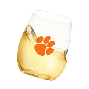 Clemson Tigers Govino Shatterproof Wine Glass - CLEAR