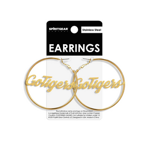 Clemson Tigers Hoop Earrings - GOLD