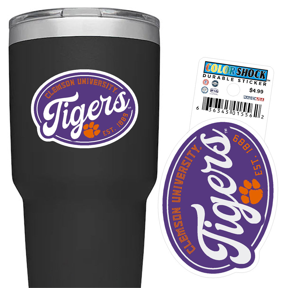 Clemson Tigers Oval Sticker