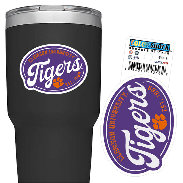 Clemson Tigers Oval Sticker