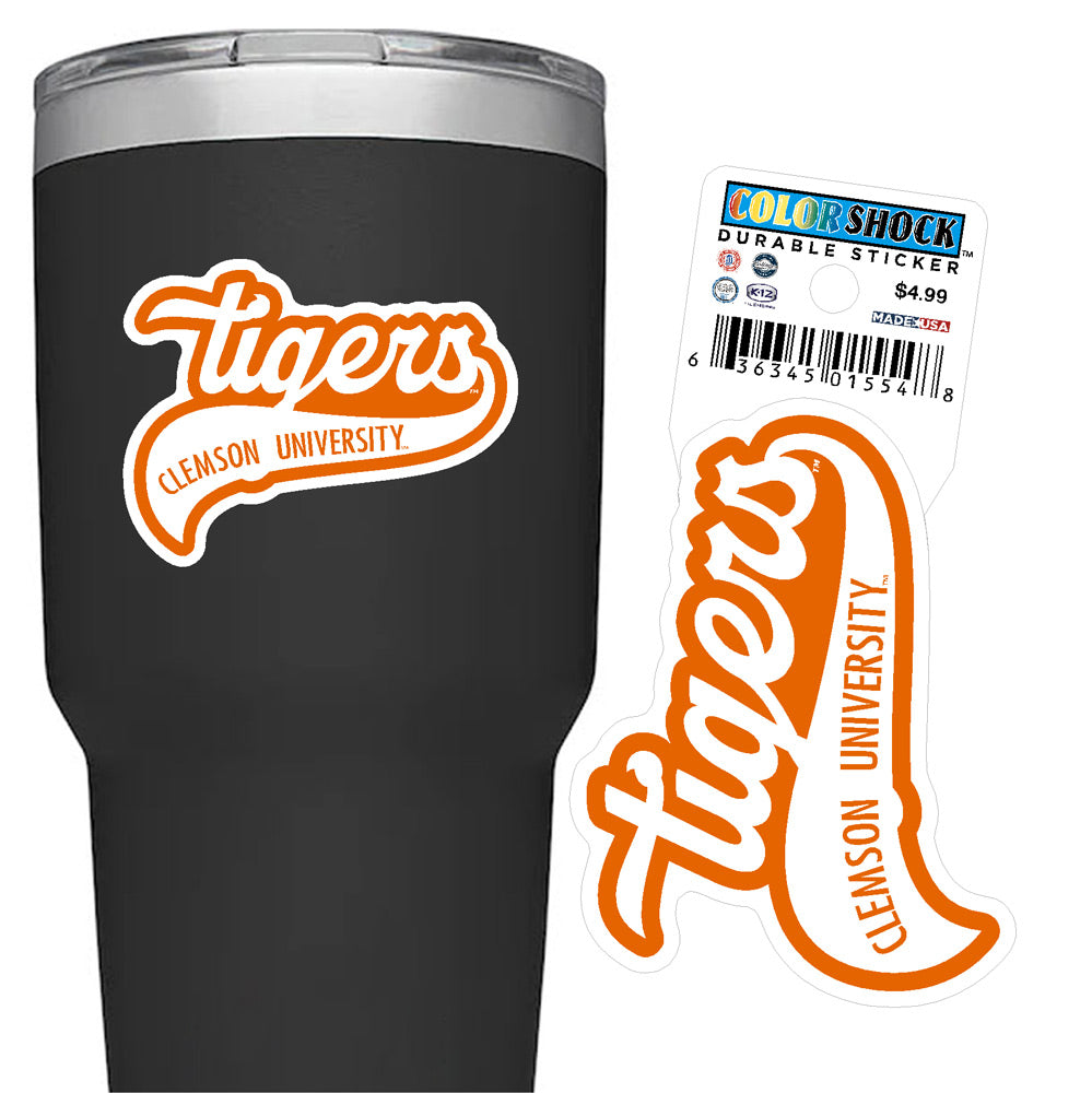 Clemson Tigers Over Tail Sticker