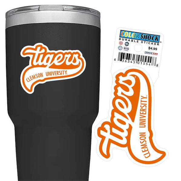Clemson Tigers Over Tail Sticker