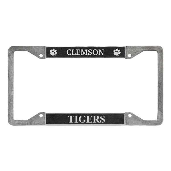 Clemson Tigers Pewter License Plate Frame