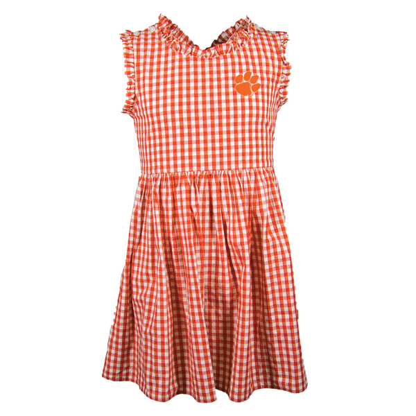 Clemson Toddler Alora Sleeveless Dress - ORANGE