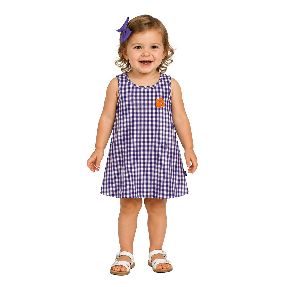 Clemson Toddler Loren Gingham Dress