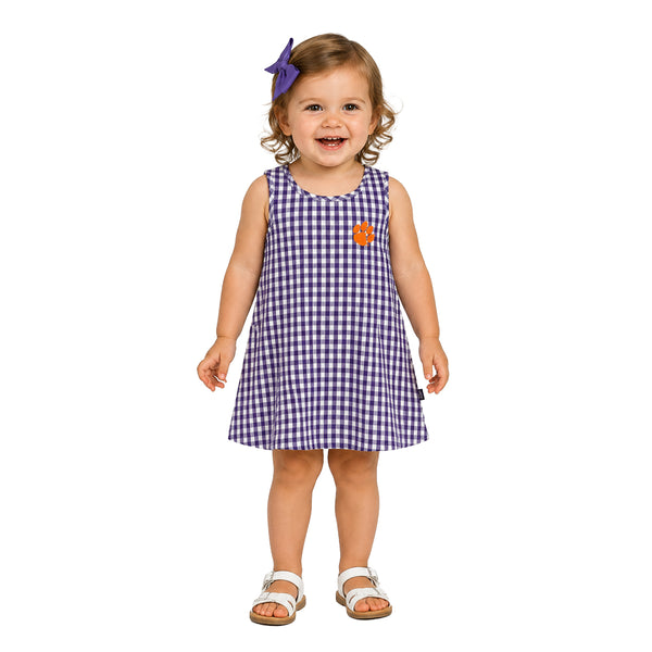 Clemson Toddler Loren Gingham Dress
