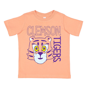 Clemson Toddler Mascot Sketch Tee - LT ORANGE
