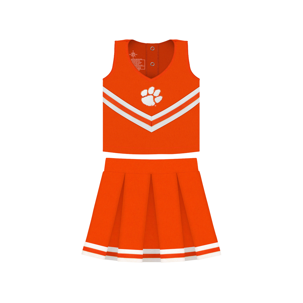 Clemson Toddler Three-Piece Cheerleader Set - ORANGE