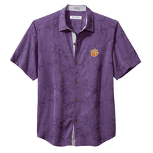 Clemson Tommy Bahama Coconut Palm Vista Short Sleeve Shirt