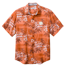 Clemson Tommy Bahama Coconut Point Isla Palm Camp Shirt - ORANGE