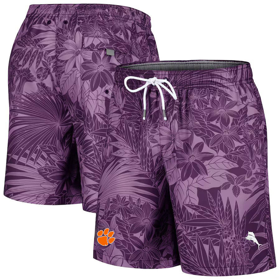 Clemson Tommy Bahama Naples Santiago Palms Shorts 