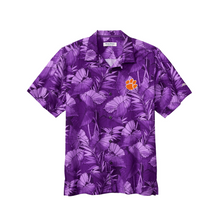 Clemson Tommy Bahama Sport Bahama Coast Nuevo Camp Shirt - PURPLE