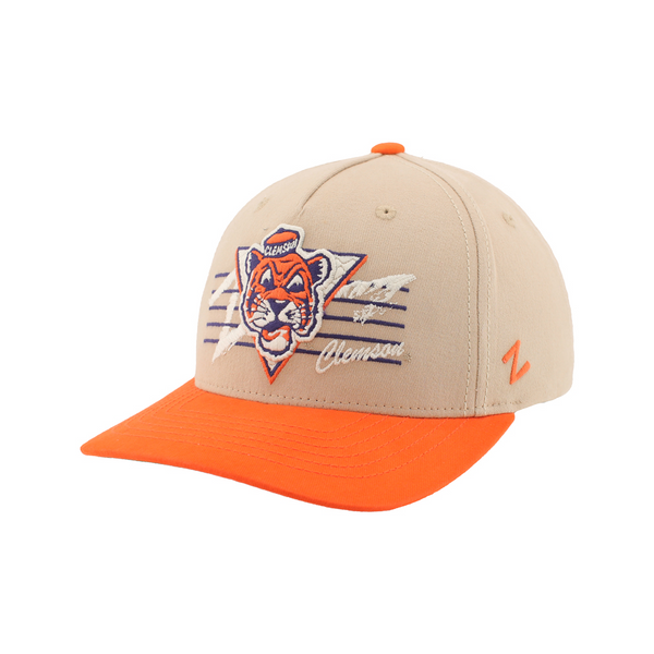 Clemson Top Notch Vault Tiger Face Cap - DK STN