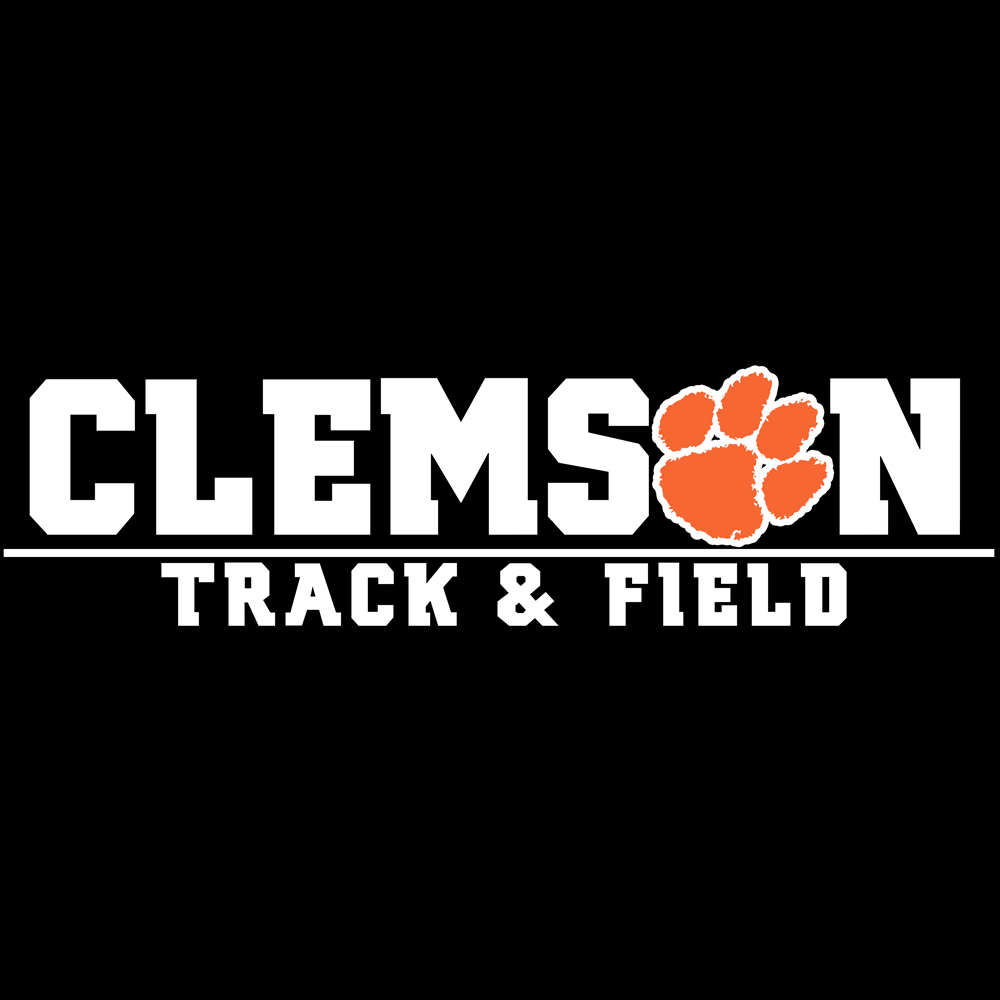Clemson Track & Field Decal - WHITE