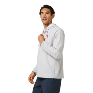Clemson TravisMathew Hero Hour Tech Hoodie - LT GREY