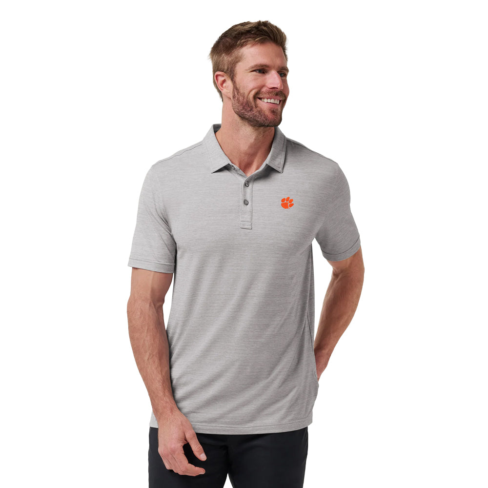 Clemson TravisMathew The Heater Polo - MD GREY
