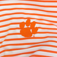 Clemson Turtleson Gus Stripe Polo - ORANGE