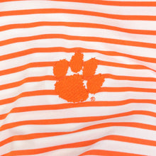 Clemson Turtleson Gus Stripe Polo - ORANGE