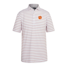 Clemson Turtleson Tian Stripe Polo - PURPLE