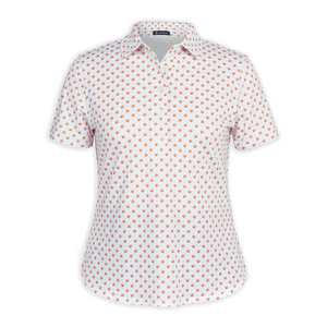 Clemson Turtleson Women’s Legacy Paw Polo - WHITE