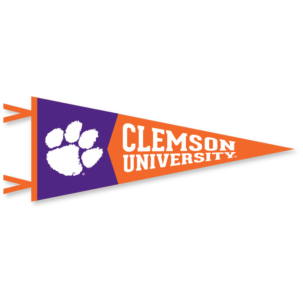 Clemson Two Piece Paw Pennant Flock